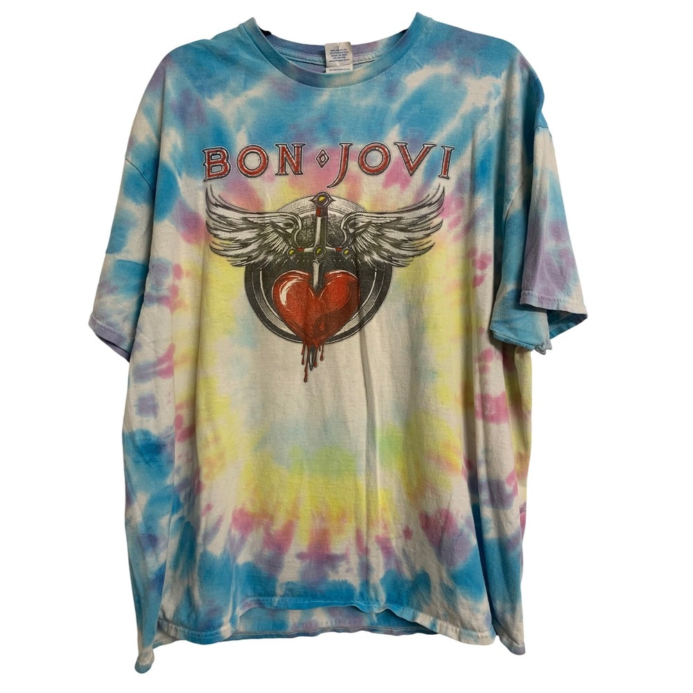 Bon Jovi 2018 This House Is Not For Sale‎ Tour Tie Dye Shirt 2XL Delta Pro
